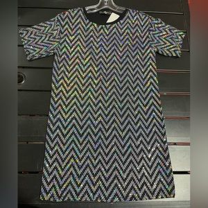 Size Medium, Multi Colored, Sequenced, Open Back Dress.